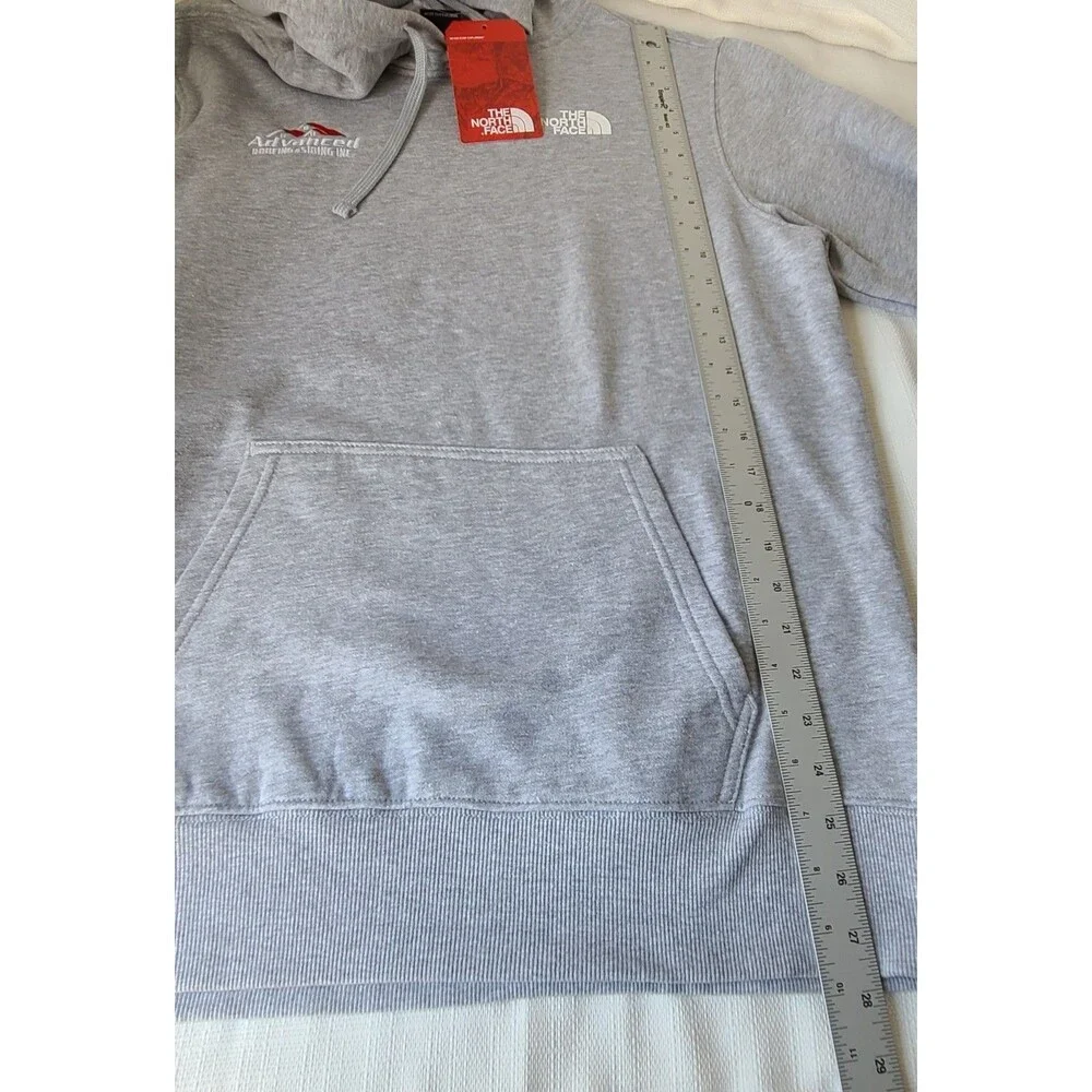 The North Face Hoodie Mens Medium Gray Pullover Sweatshirt Logo Embroidered NWT